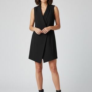 Bebe Black Sleeveless Wrap Vest Blazer Size M